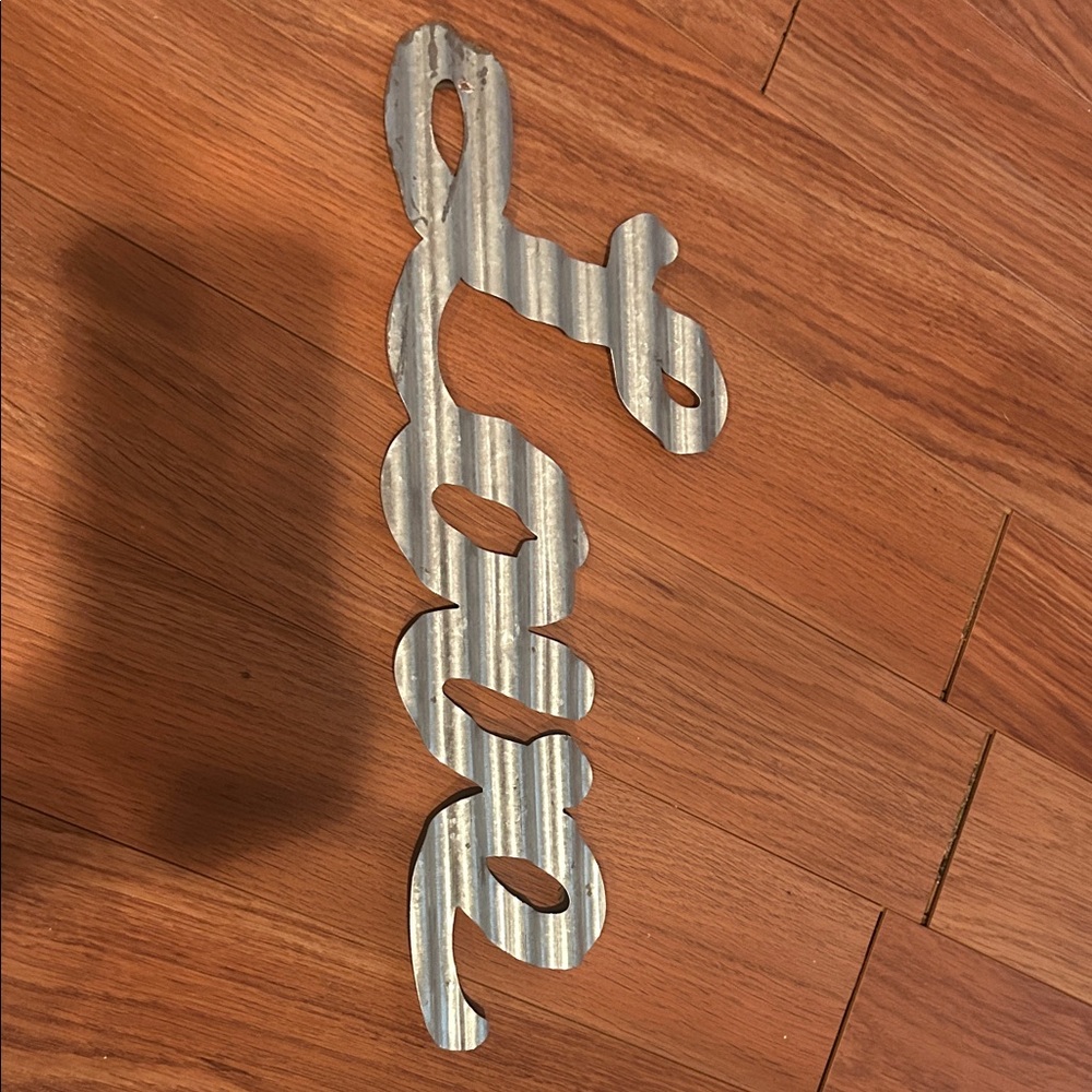 Silver Metal Wall Decor Sign